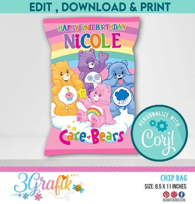 Care bears Chip Bag