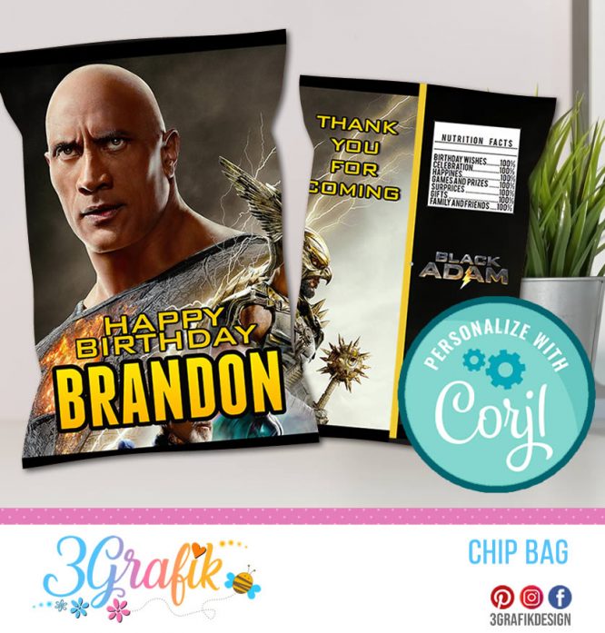 Black Adam Chip Bag 3