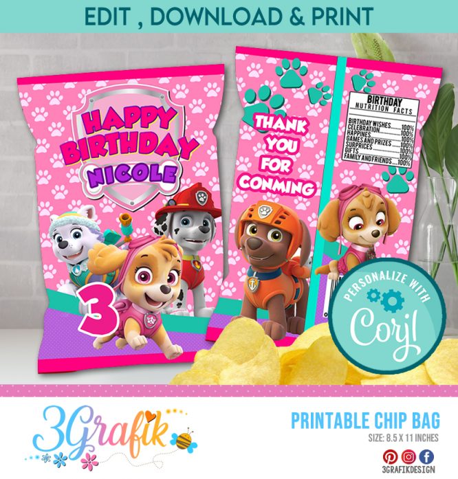 Paw Patrol Chip Bag Digital