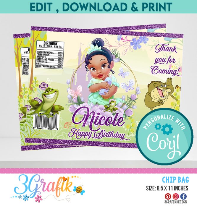 The Princess and the Frog Chip Bags Chip Bag | Princess Tiana