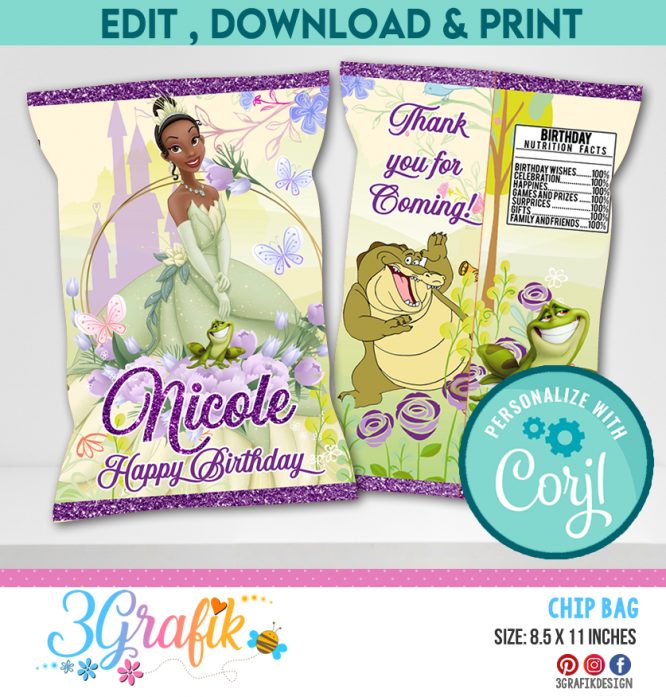 The Princess and the Frog Chip Bags Digital