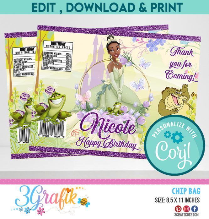 The Princess and the Frog Chip Bags Digital