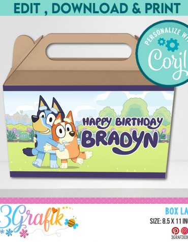 Bluey Box printable