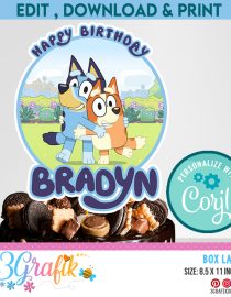 Bluey Cake Topper Printable