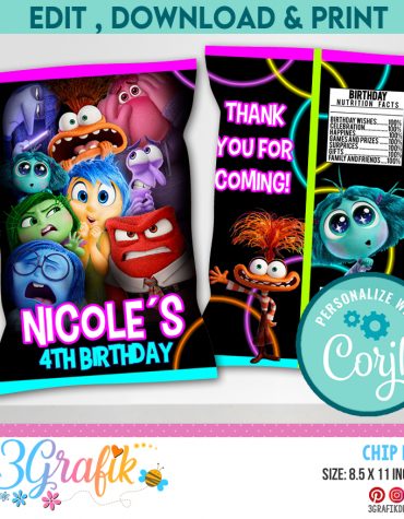 Inside Out Chip Bag Birthday