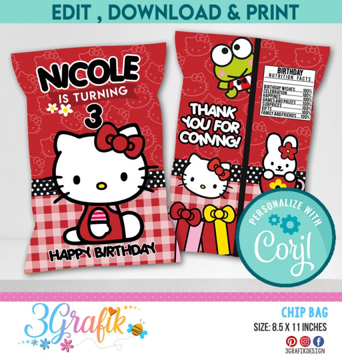 Hello Kitty Chip Bags Digital