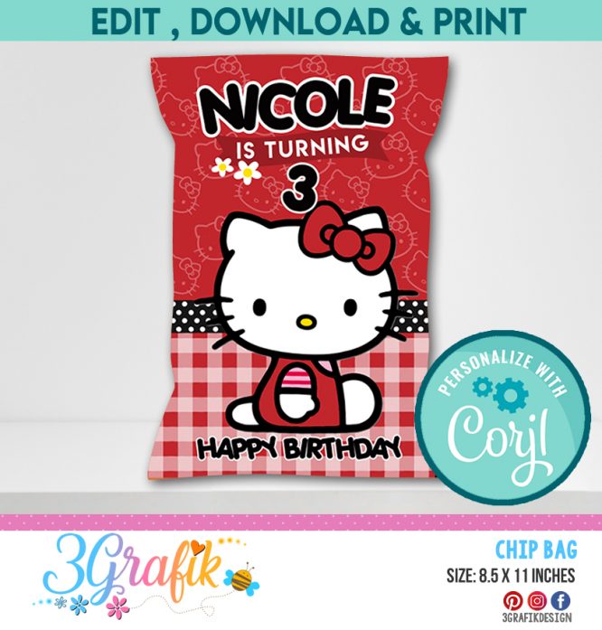 Hello Kitty Chip Bags Digital