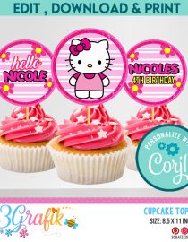 Hello Kitty Cupcake Topper