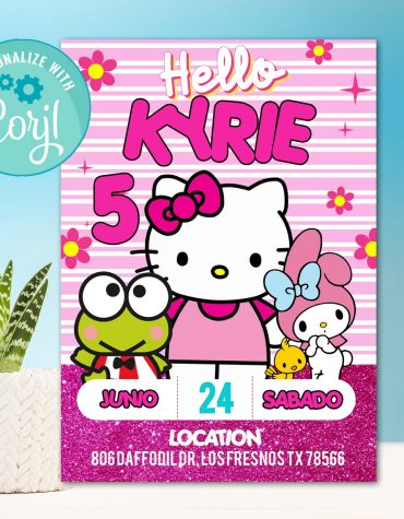 Hello Kitty Birthday Invitation Digital