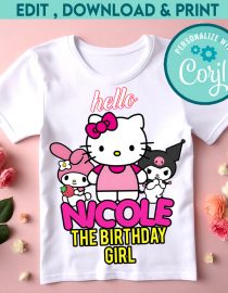 Hello Kitty Birthday iron on transfer