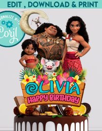 Moana Cake Topper digital