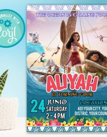 Moana Invitation Template