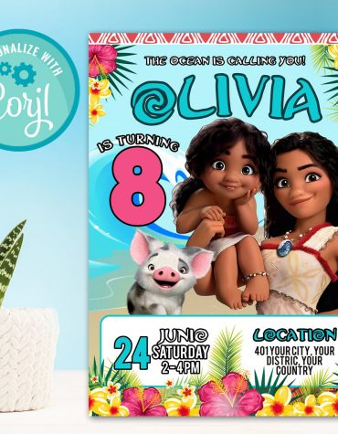 Moana invitation