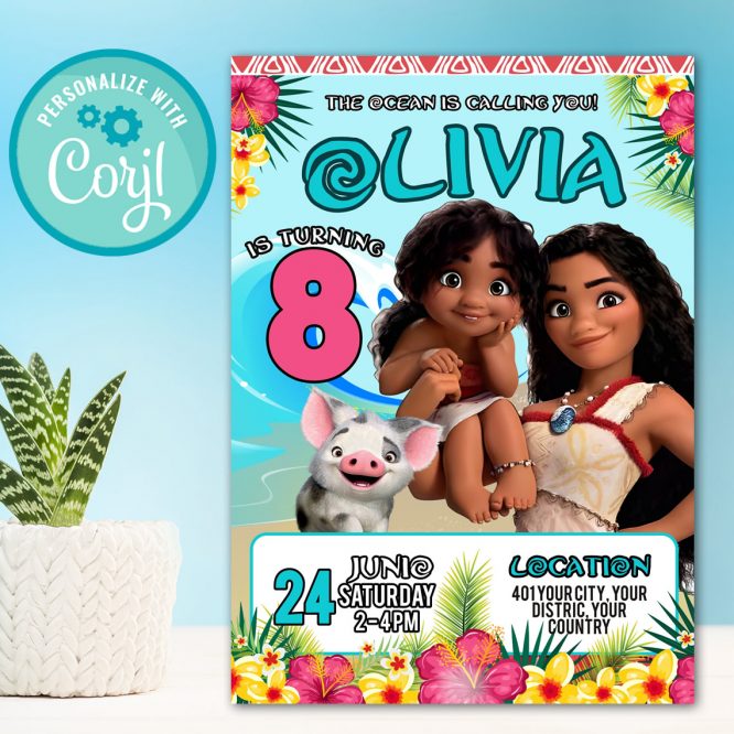 Moana invitation