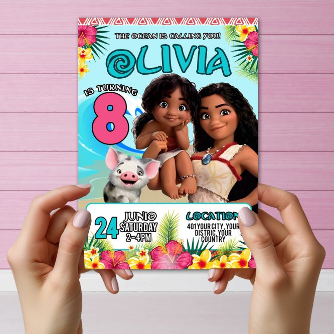 Moana invitation