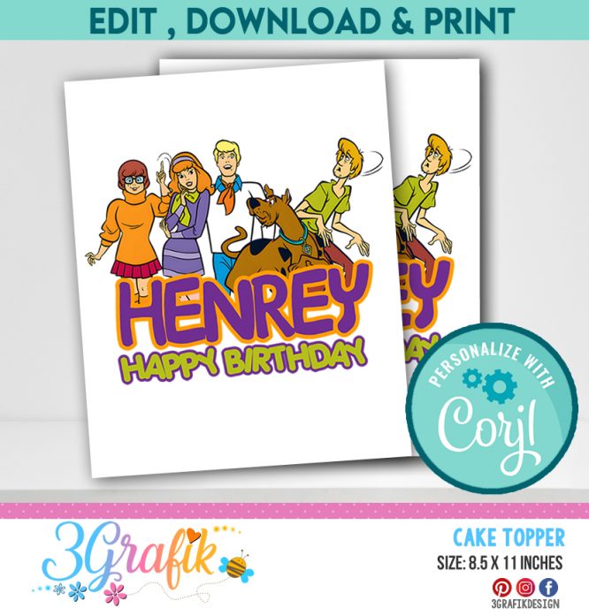 Scooby Doo Cake Topper digital