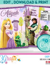 Princess Rapunzel Chip Bag Digital