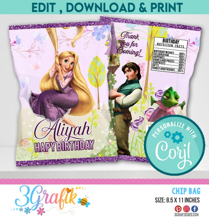 Princess Rapunzel Chip Bag