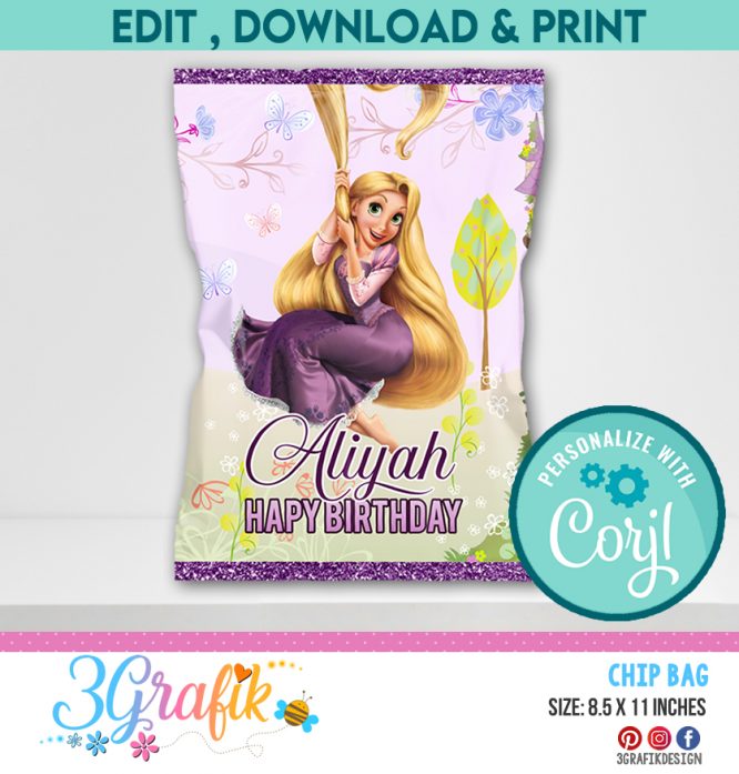 Princess Rapunzel Chip Bag