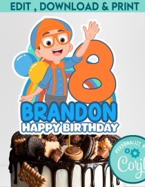 Blippi Birthday Cake Topper